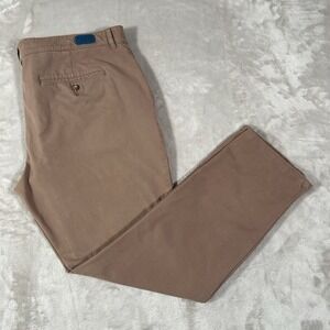 Mugsy Jeans Chino Pants Mens 42x32 Brown Belmonts Stretch Preppy City Khakis